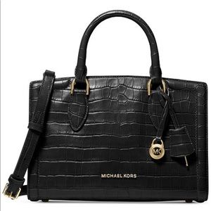 Michael Kors Zoe Crocodile Medium Satchel